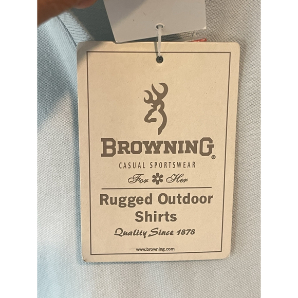 Browning Blue V Neck Button Tank Top Medium NWT - Picture 9 of 11